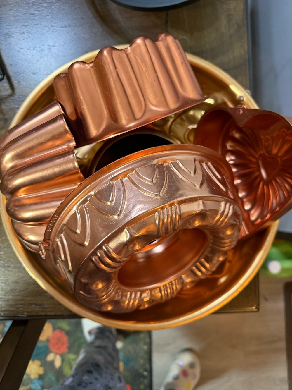 Copper Bundt and Mold Set - Multi-Piece Decorative Baking Molds
